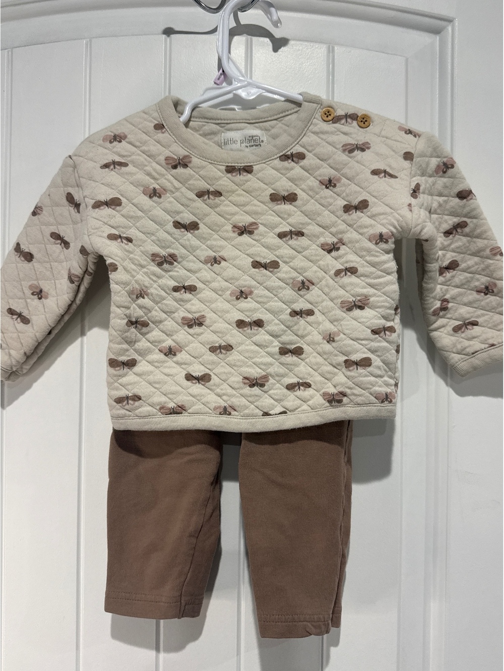 Little Planet Baby Girl Butterfly Tan & Brown